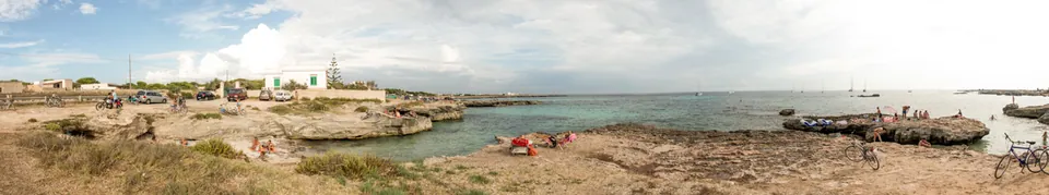 Panorama vom Traumstrand in Sizilien
