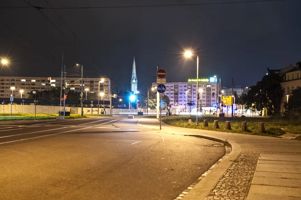 Bayrischer Bahnhof - Leipzig bei Nacht